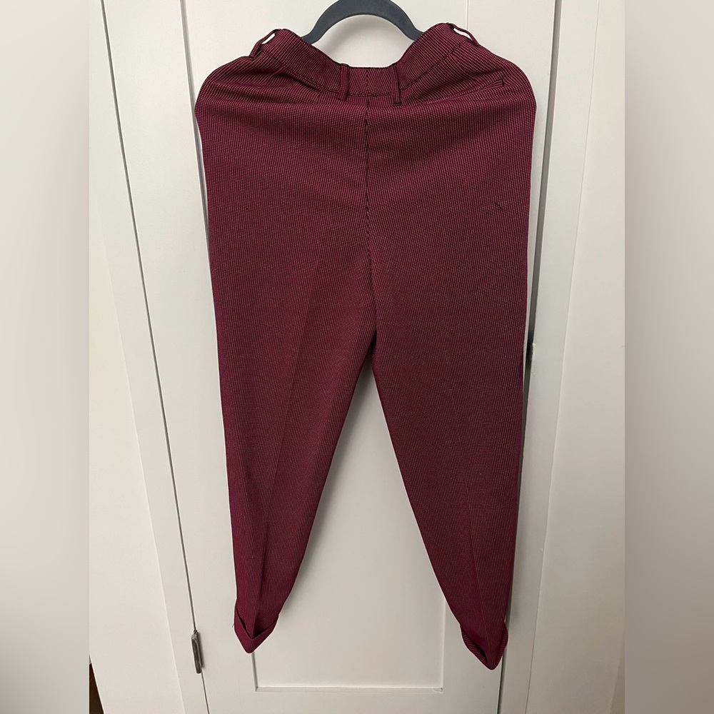 ASOS men magenta/pink and Black Houndstooth Pants
